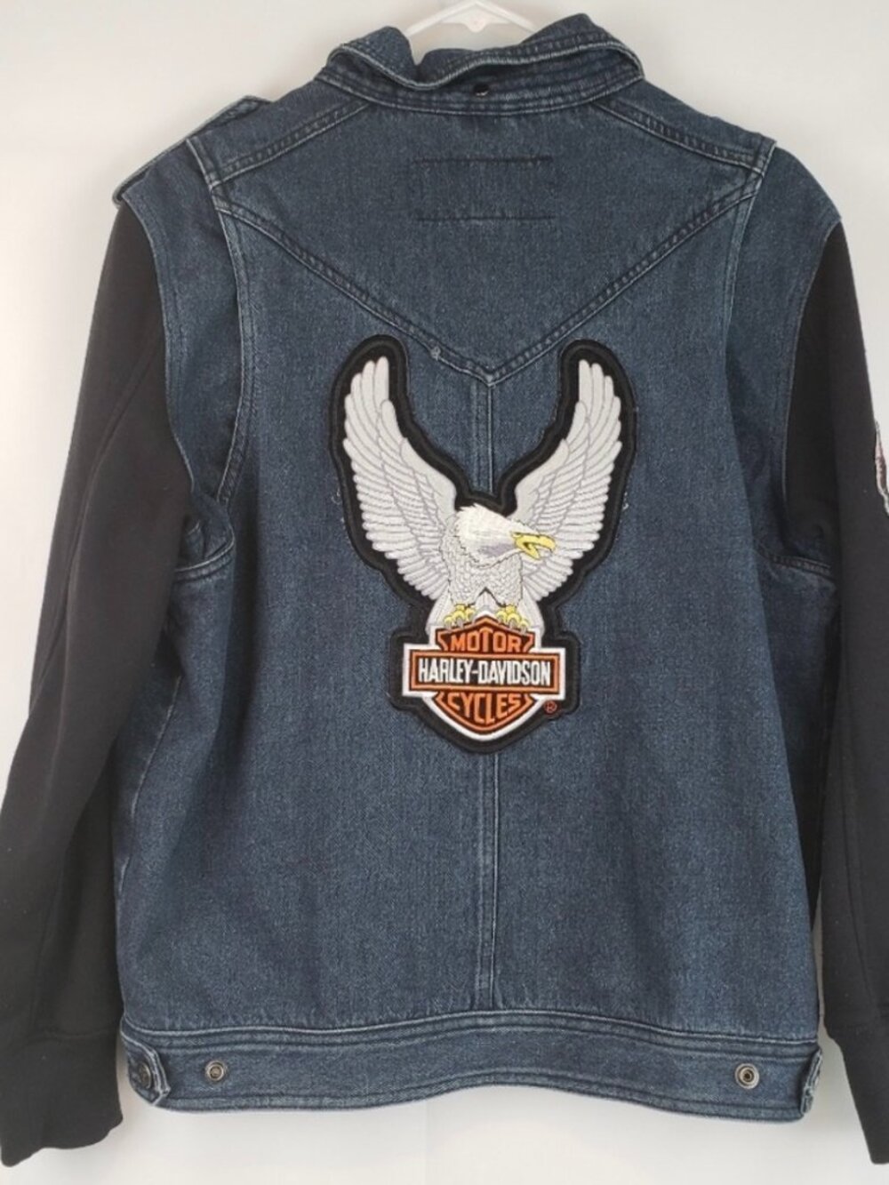 Harley Davidson Mens Denim/Sweatshirt Zip-up